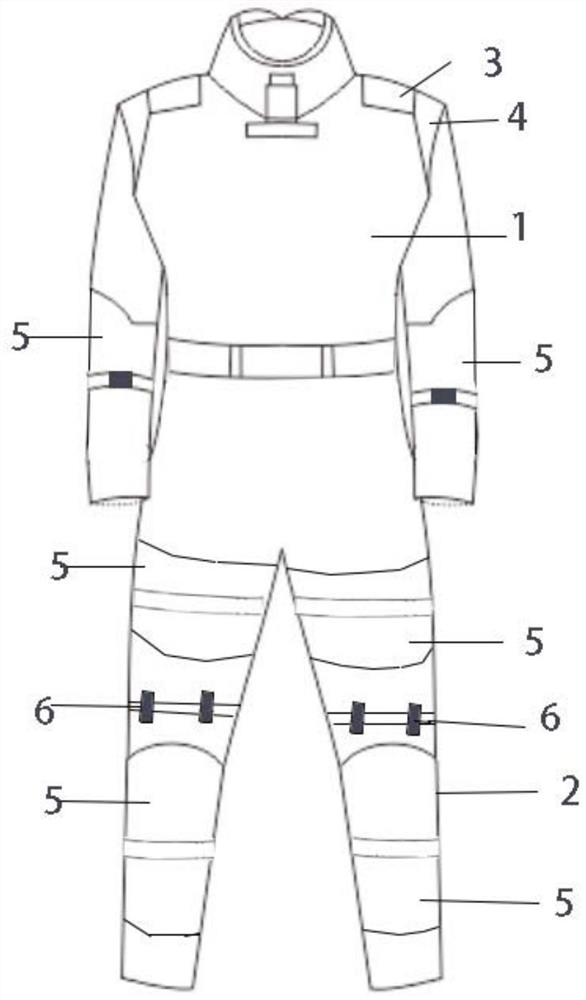 Minesweeper protective clothing that can be put on and taken off quickly