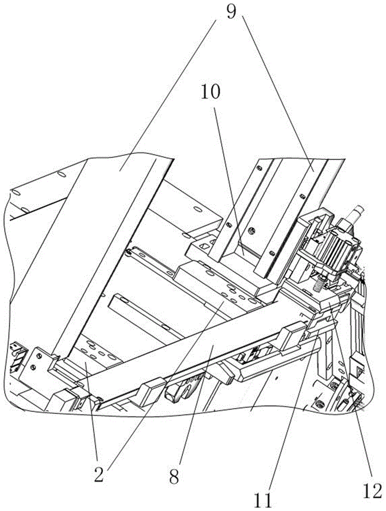 Straight back type test-sorting machine feeding and conveying device for integrated circuit chips