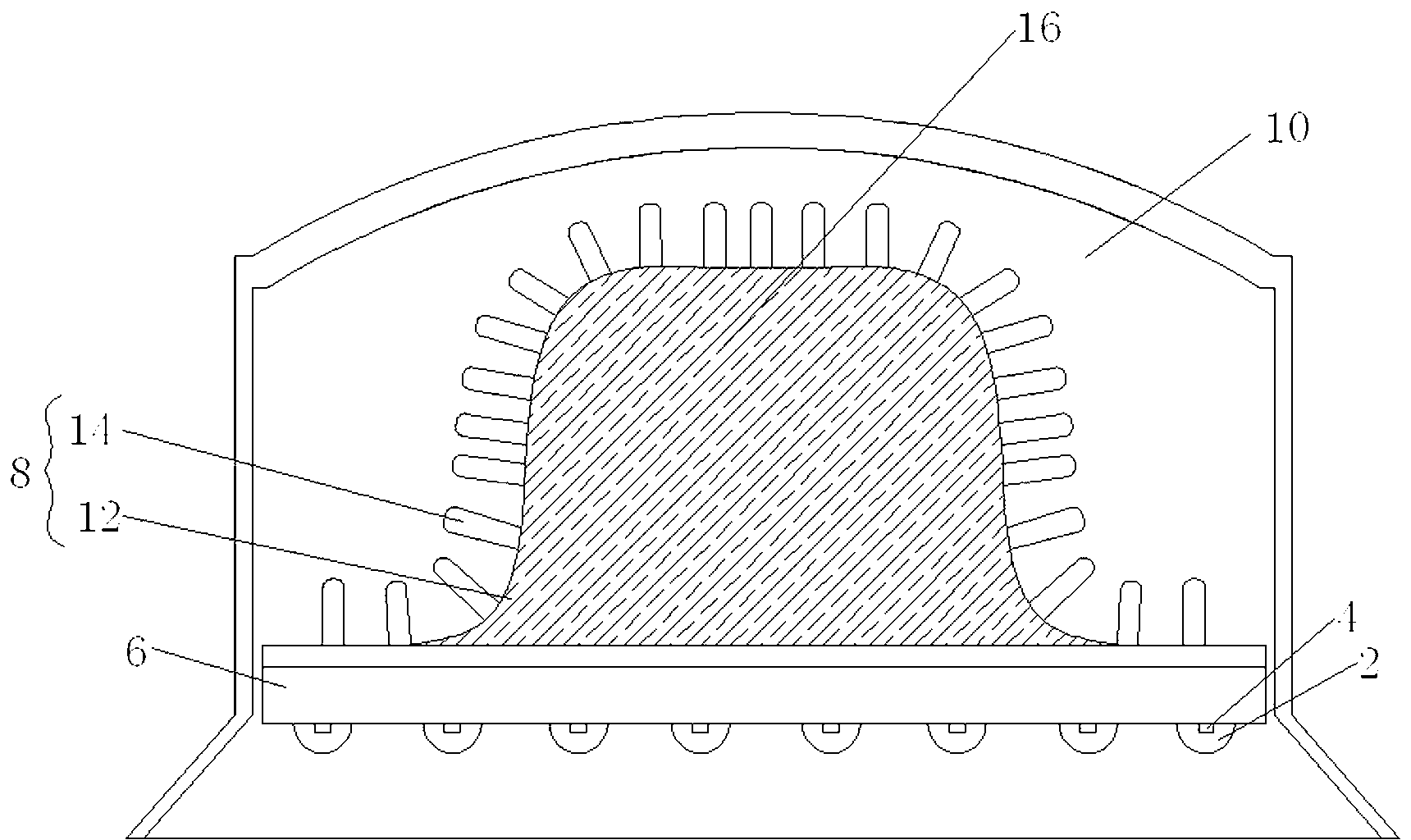 LED lamp with needle-shaped radiator bodies