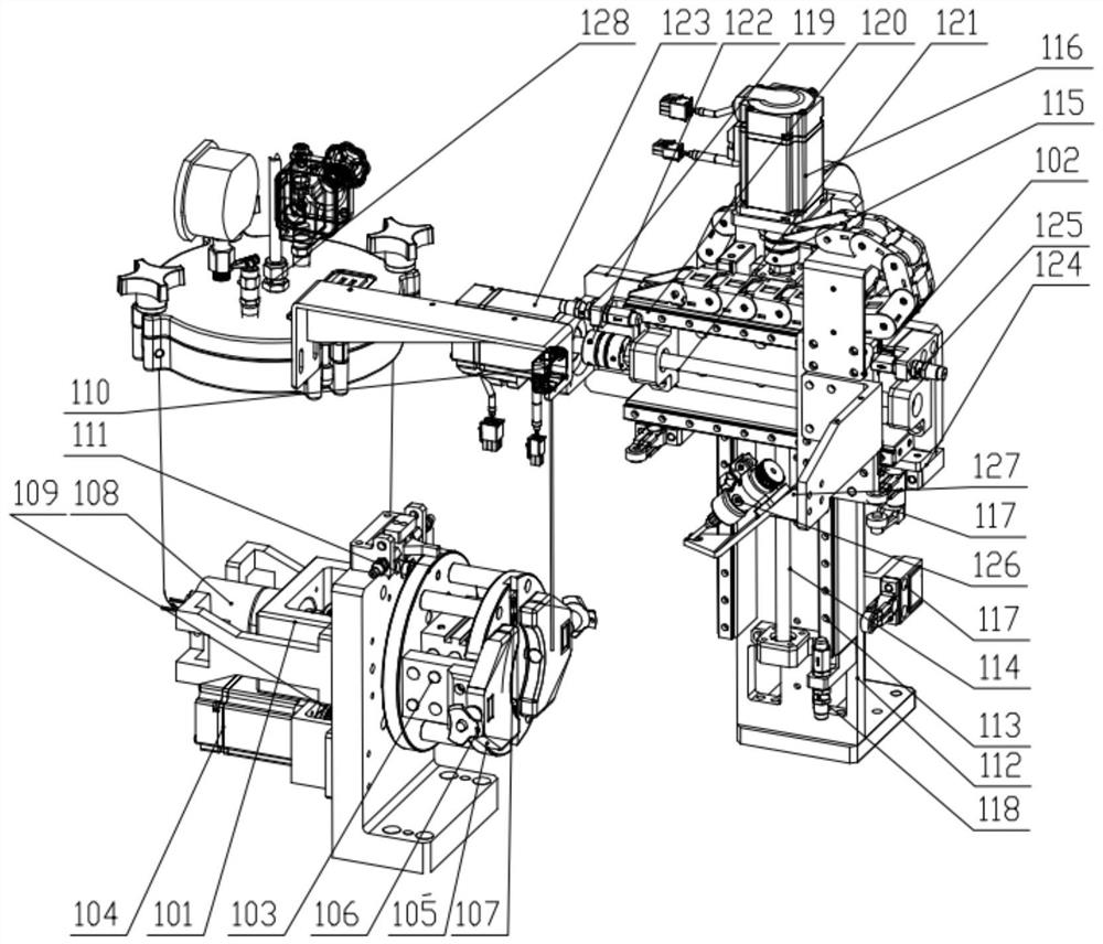 Glue injection tightening machine for dust cover