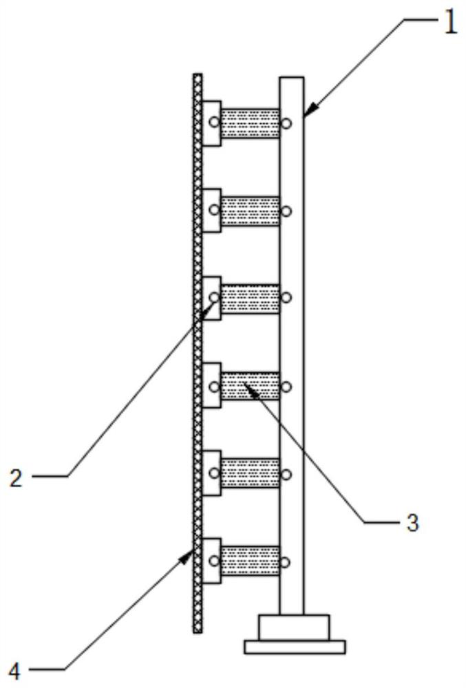 Collapse rockfall protection net structure with tough energy dissipation function and installation method