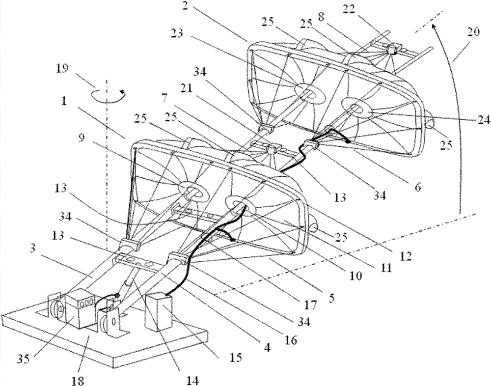 Retractable inflation-type wind energy umbrella sail device with double brackets