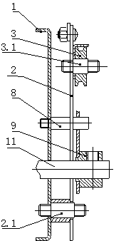 Long-distance actuating mechanism of fireproof valve