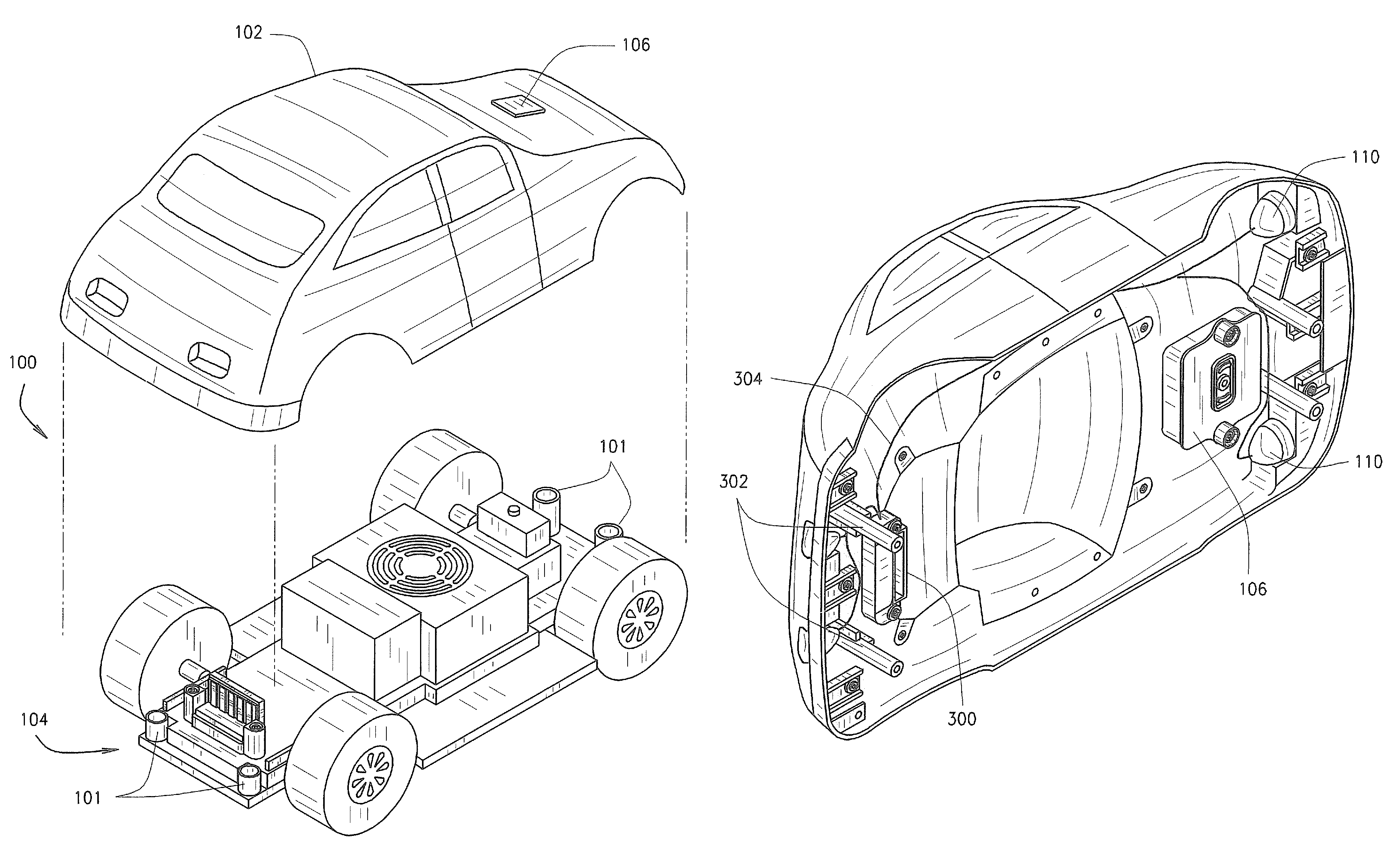 Modular toy vehicle