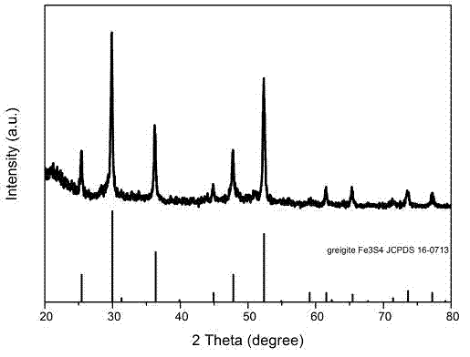 Preparation method of flaky iron sulfide single crystal nano-material