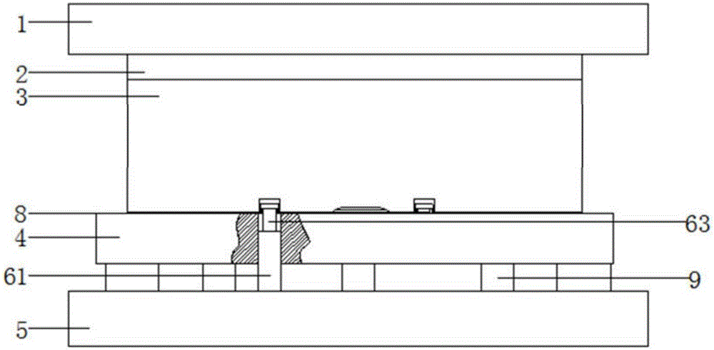 Stamping die for automobile chassis