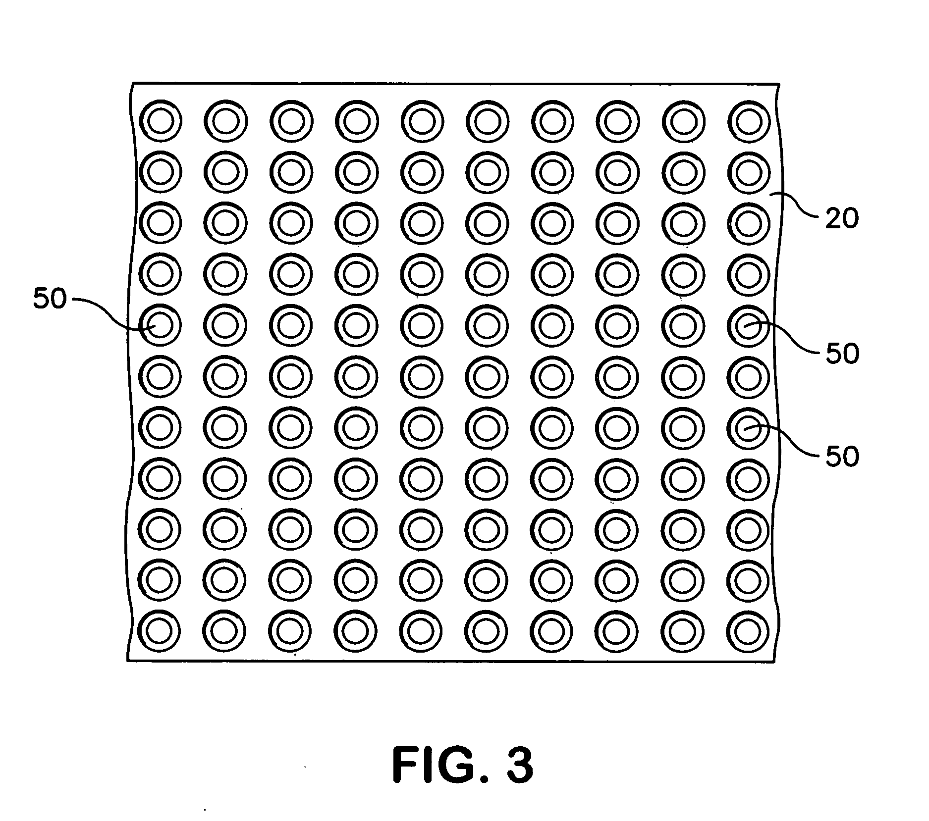 Embossing or bonding device containing facetted impression elements