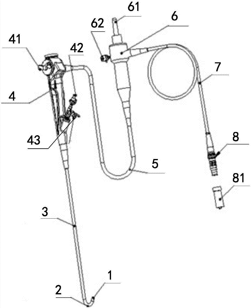 Electronic flexible ureteroscope with real-time pressure monitoring function and operation method thereof