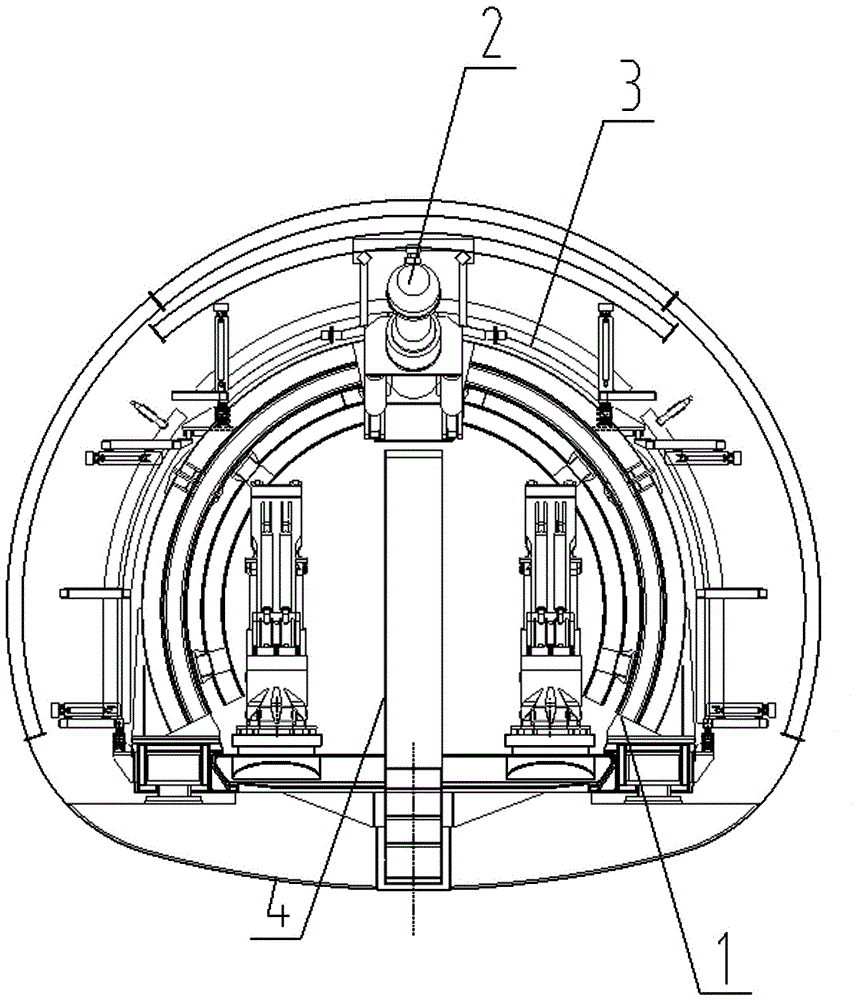 Tunneling machine by new Austrian tunneling method