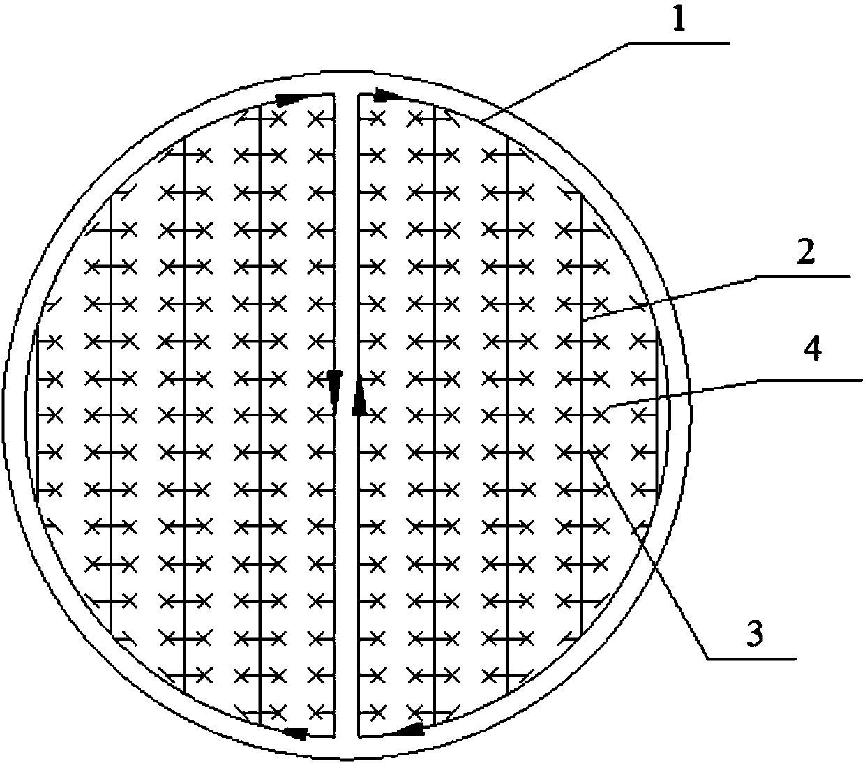 A modular construction method of water distribution system in cold storage tank