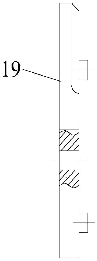 Steel back pressure hypotenuse fine blanking continuous die and steel back production method