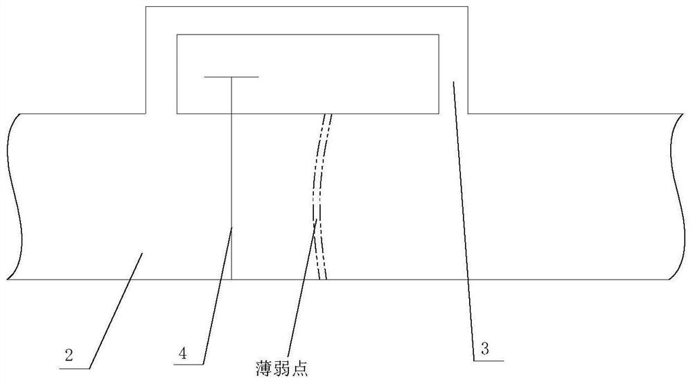 Protection device and method for damage and fracture of gas pipeline