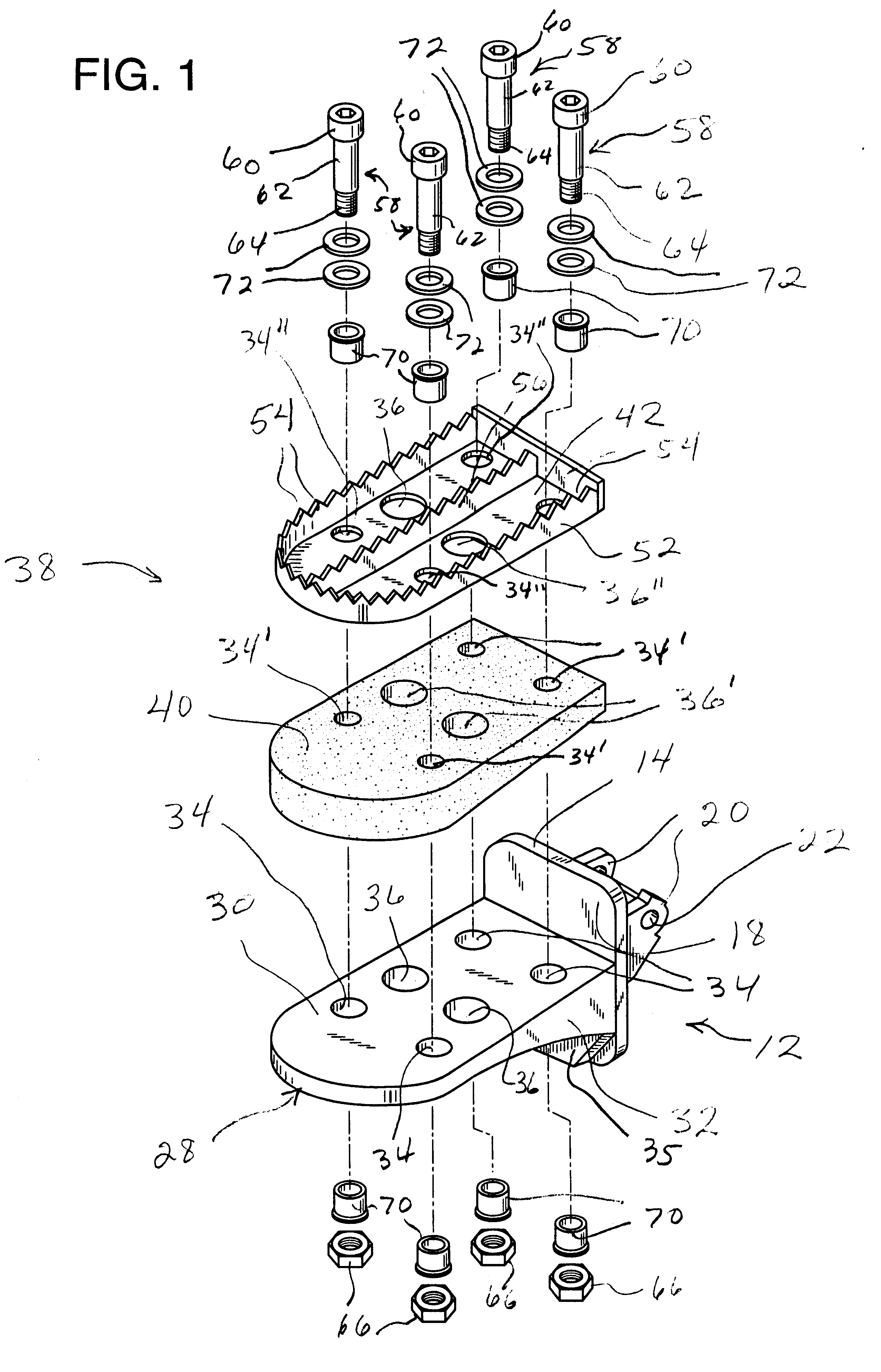 Impact and shock absorbing motorcycle foot peg