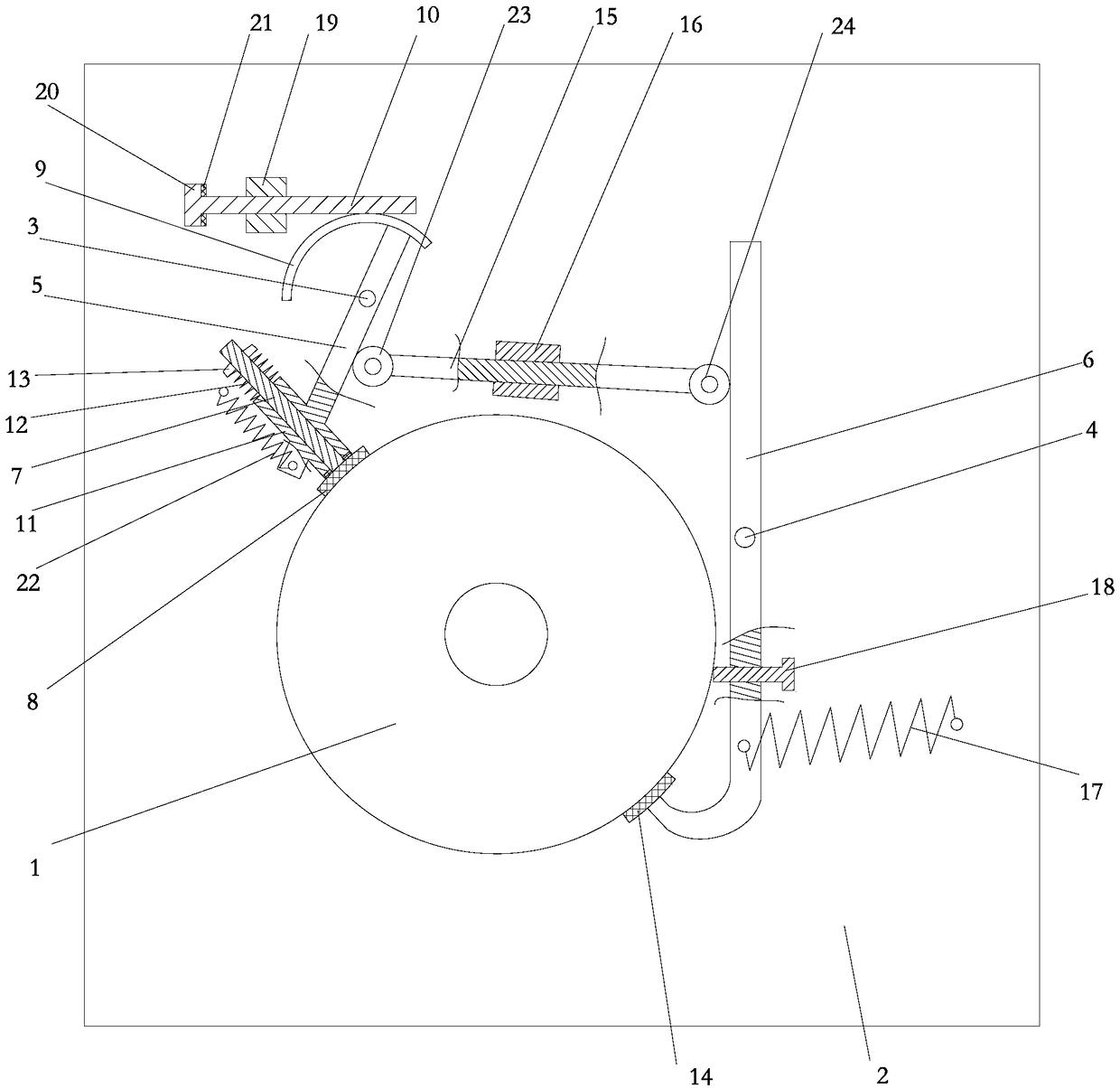 Device for automatic deceleration of shaft parts