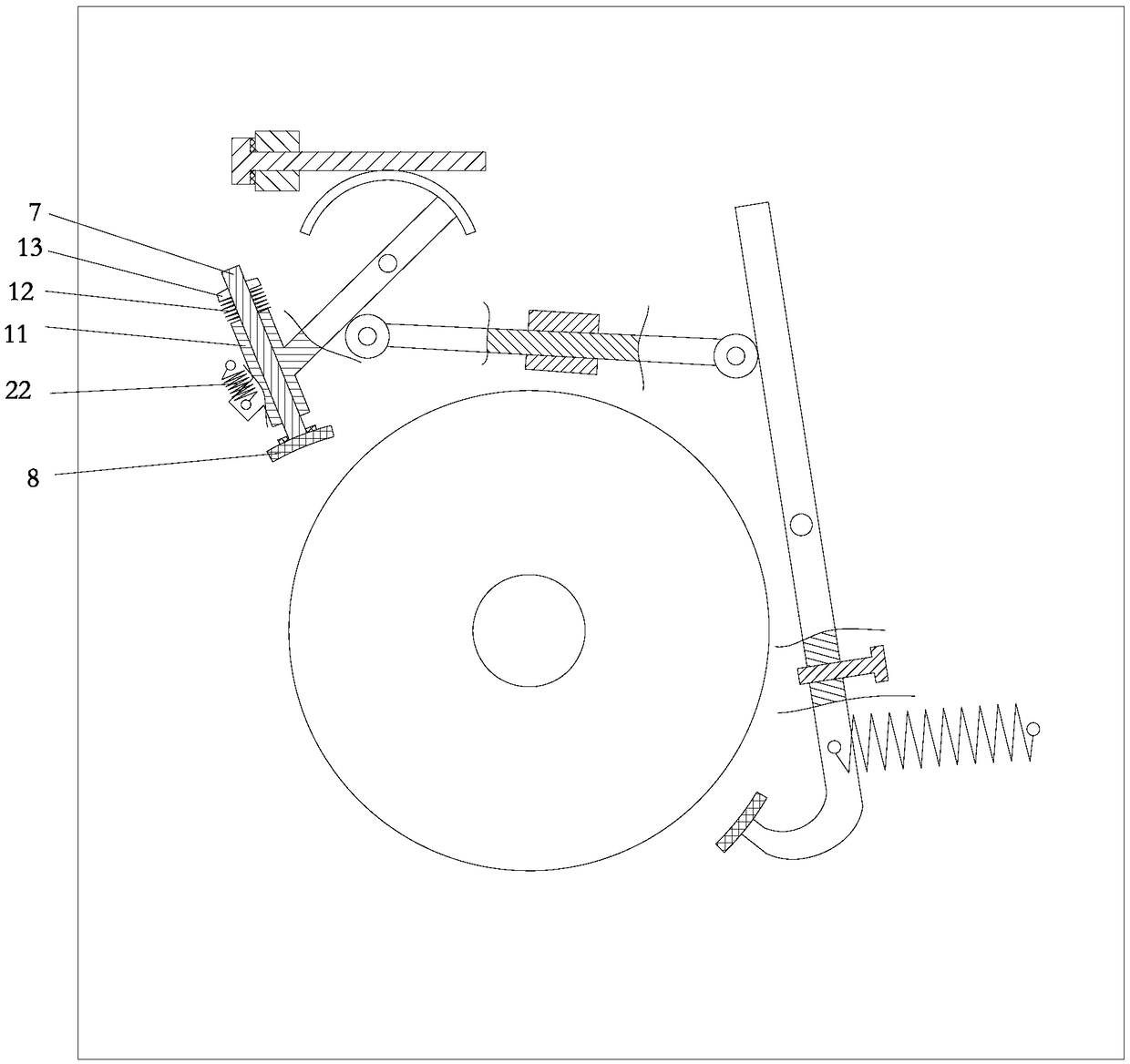 Device for automatic deceleration of shaft parts