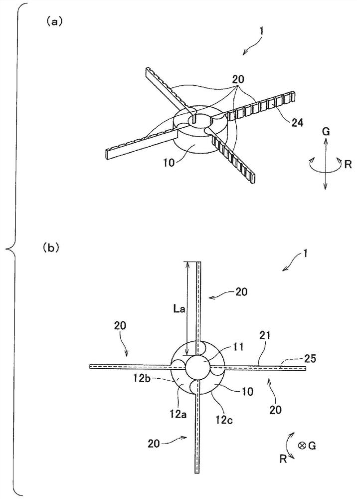 Blade member of impeller for paper conveying