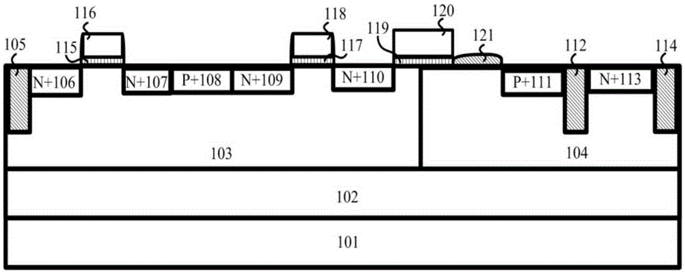 LDMOS-SCR device with source-end embedded finger NMOS