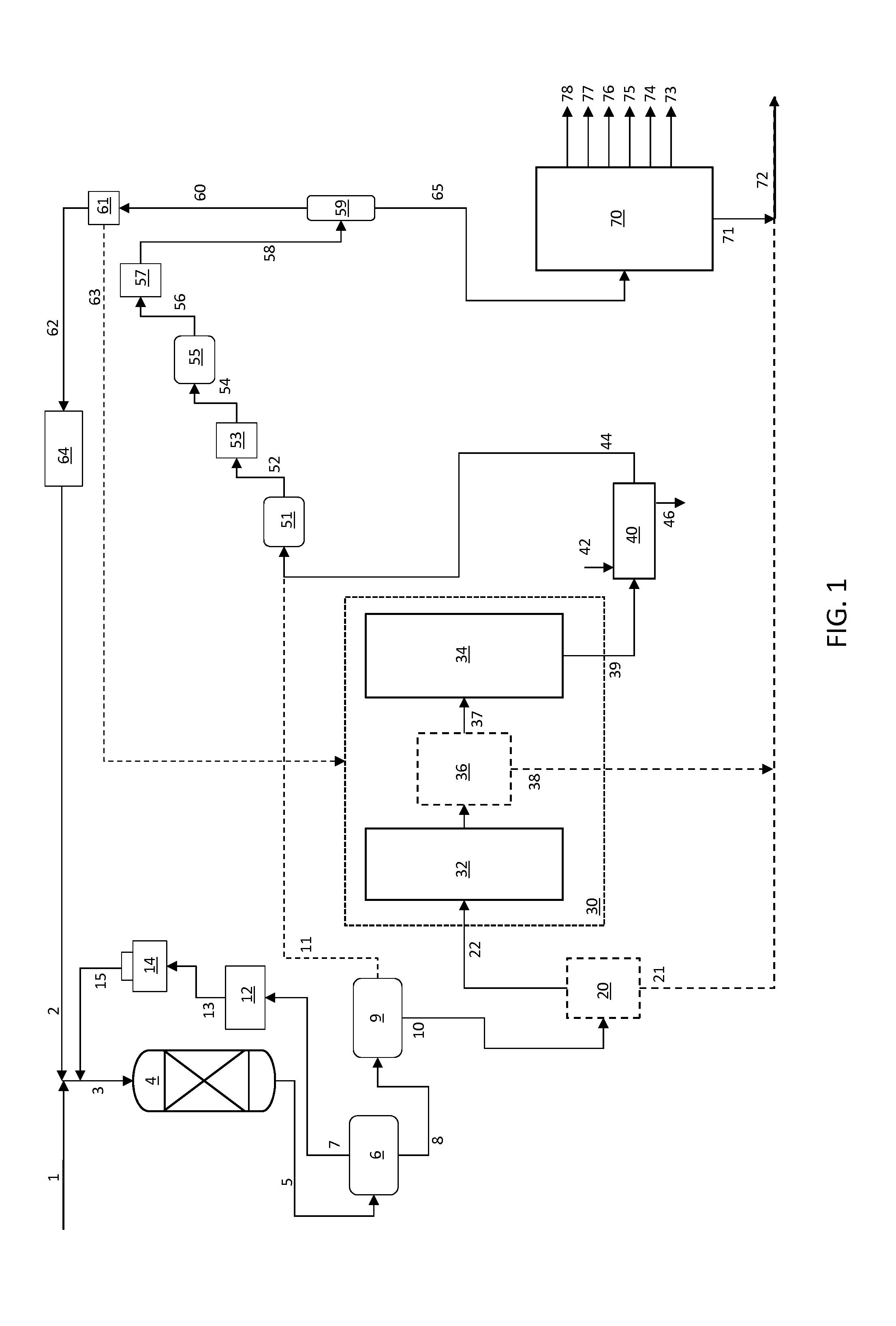 Integrated hydrotreating and steam pyrolysis process for direct processing of a crude oil