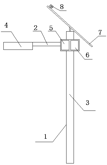 Solar light-sensitive road lamp with thermal siphon cooling system