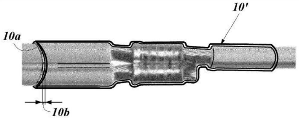 Heating device capable of differentially heating heat-shrinkable tube