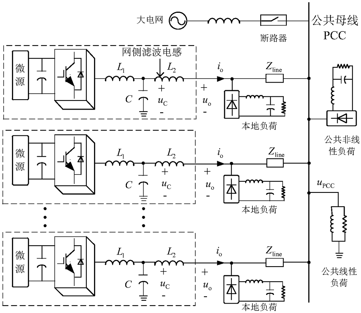 Serial-parallel impedance reshaping method of smooth busbar voltage