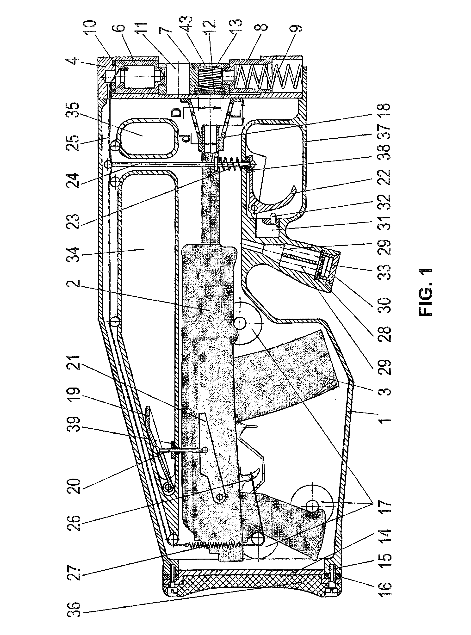 Device for underwater firing from a firearm