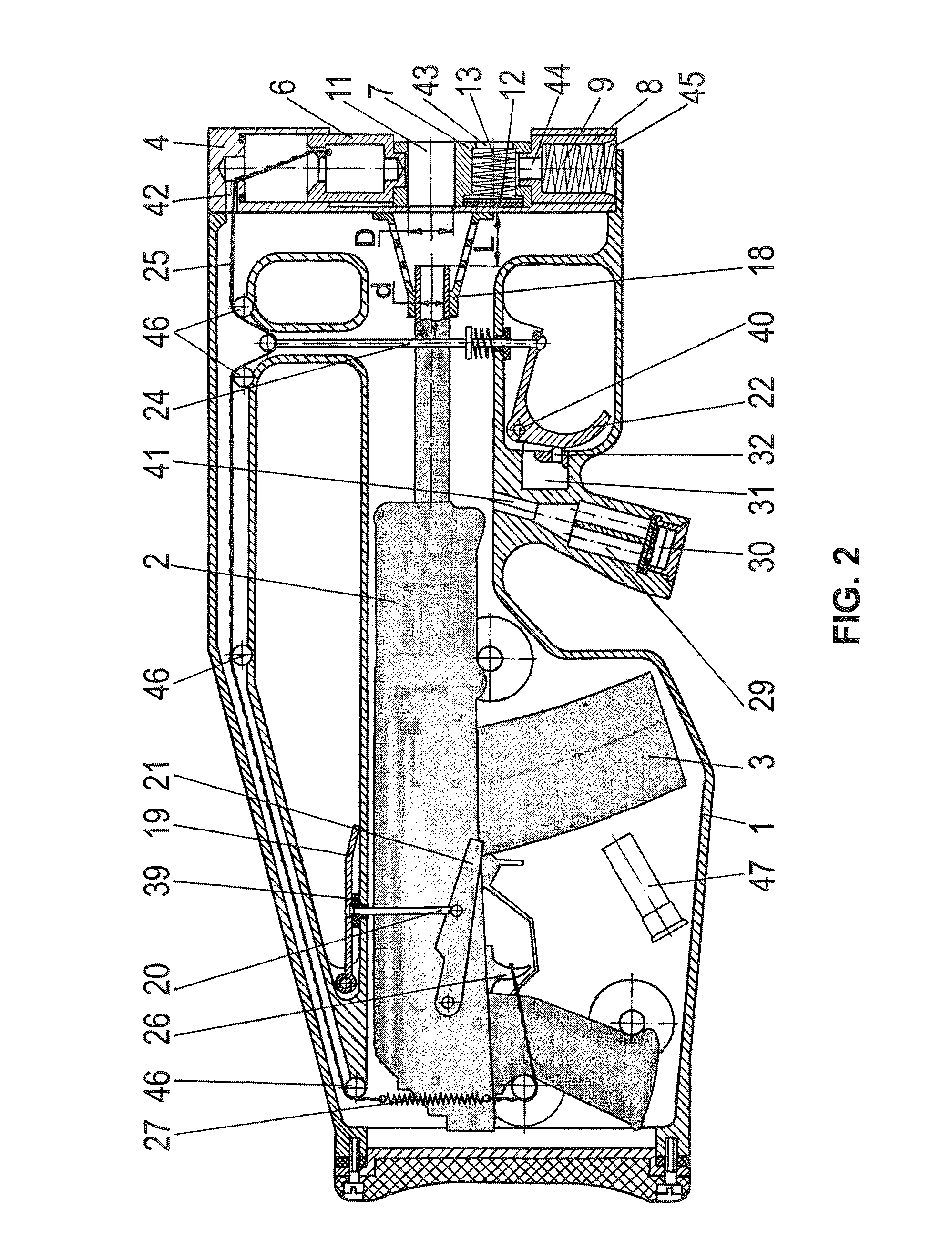 Device for underwater firing from a firearm