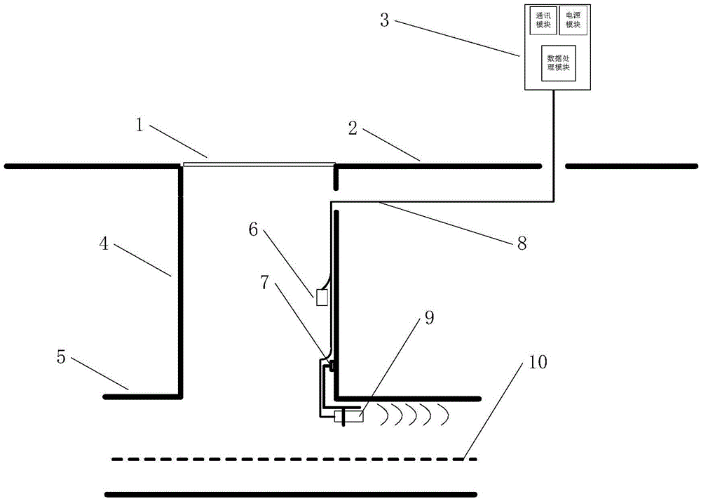 Draining state monitoring system and method of inspection shaft