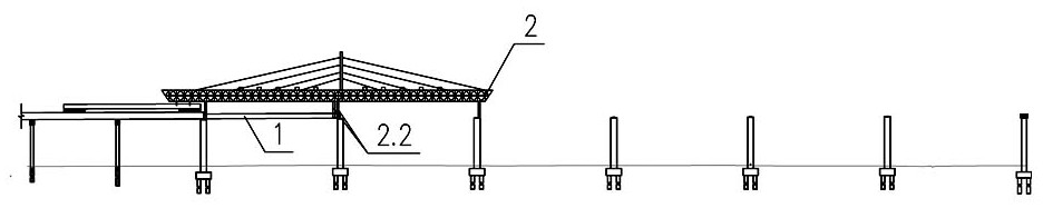 Construction method of two-span steel-concrete composite bridge with cable-back erecting machine