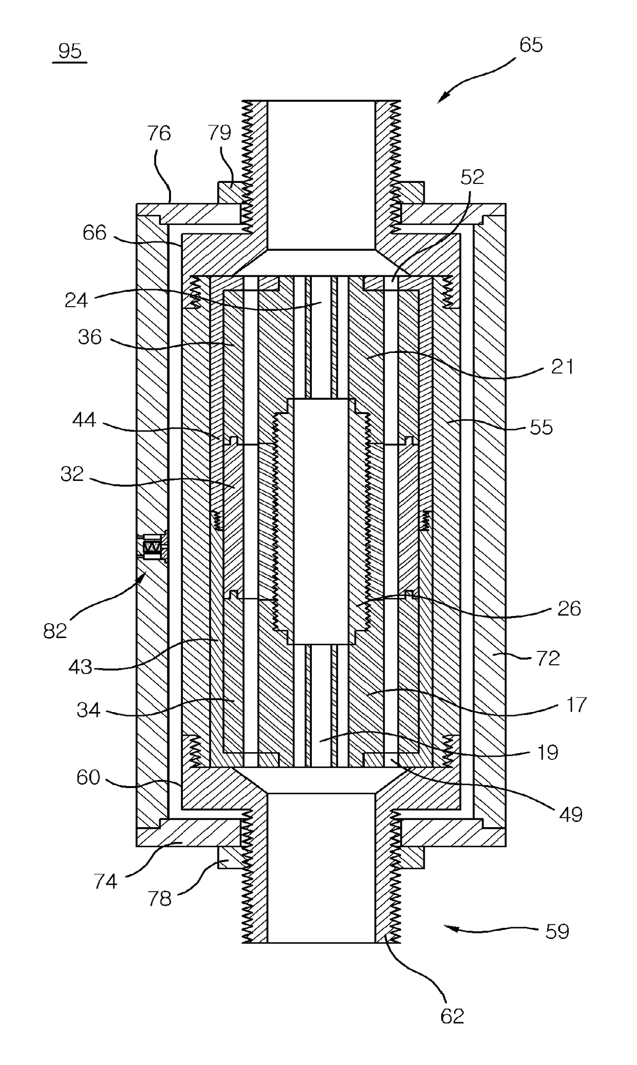 Water treatment apparatus producing no harmful substances