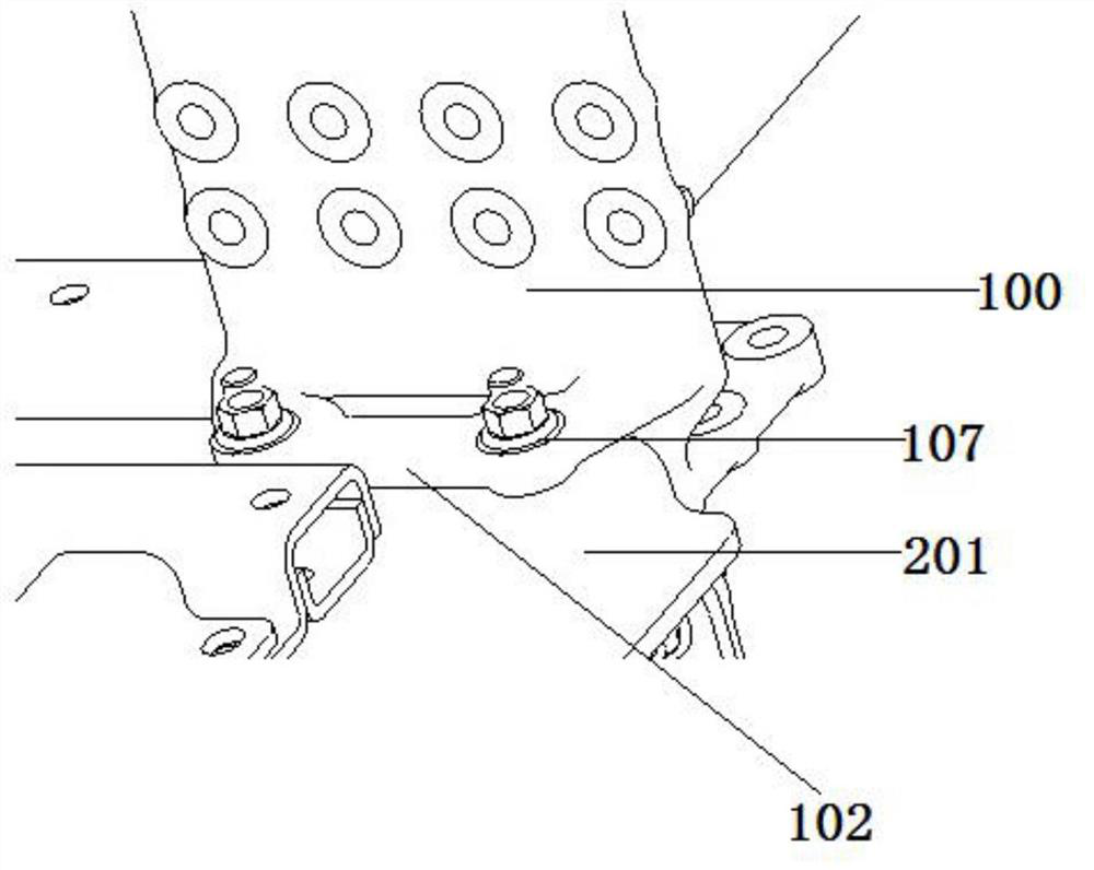 General structure of a vehicle battery frame