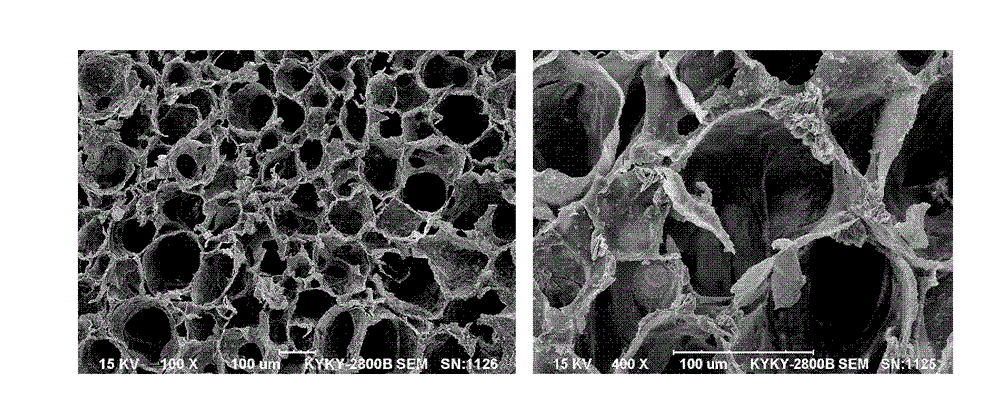 Gelatin-chitosan-hyaluronic acid-heparan sulfate composite three-dimensional stent and preparation method thereof