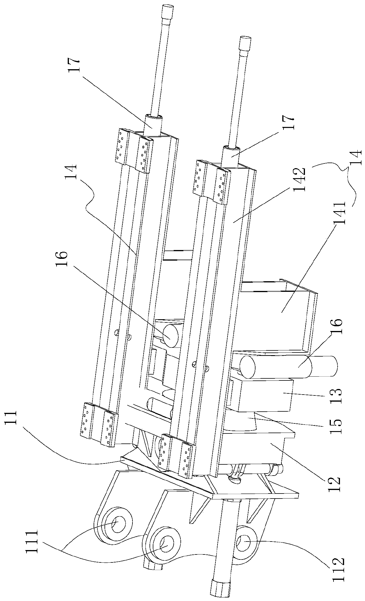 Double-pole multi-degree-of-freedom drilling rig