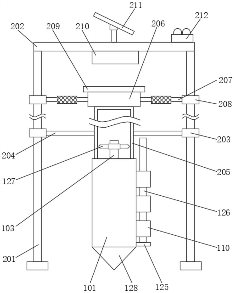 Single-point multi-depth sampling device for pesticide residue detection