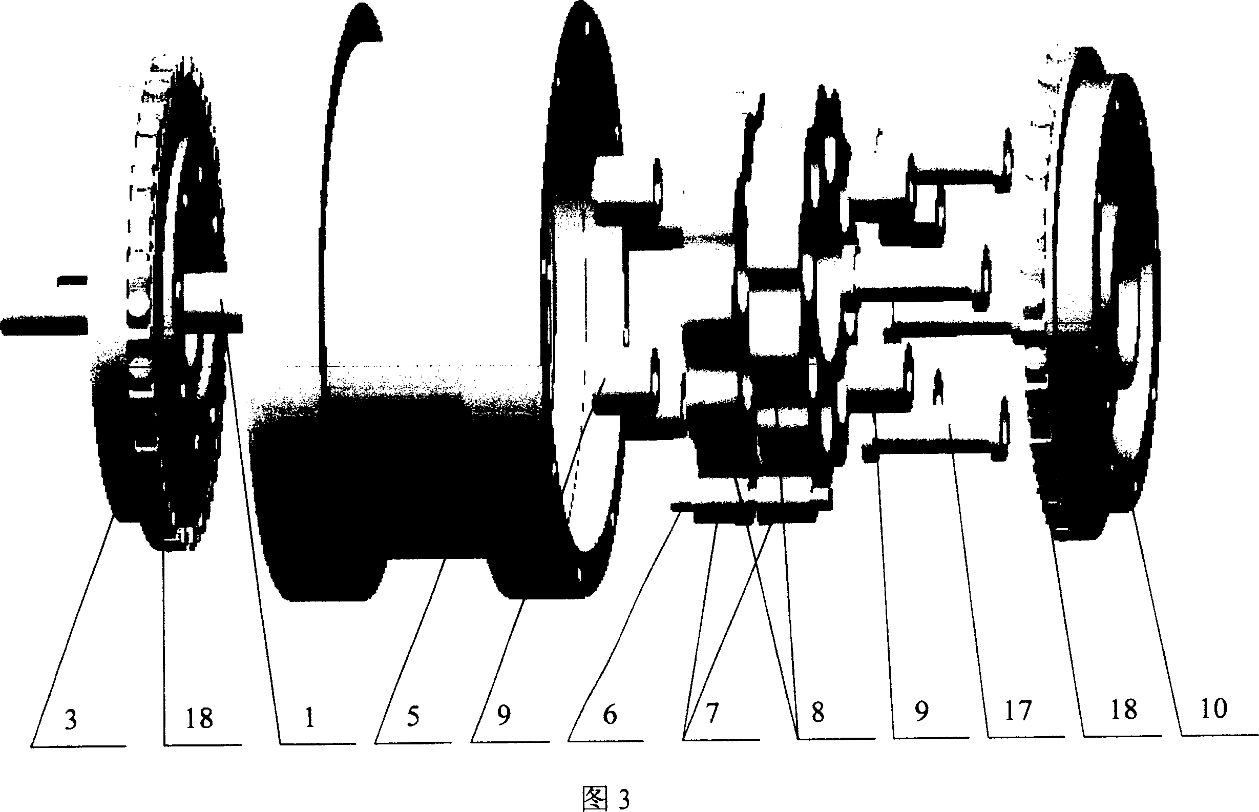 Double-disc cycloid cam planet driving device