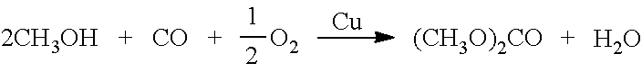 Apparatus and process for producing dimethyl carbonate