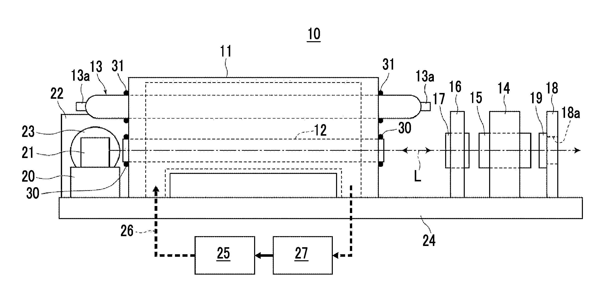 Solid-state laser device and photoacoustic measurement device