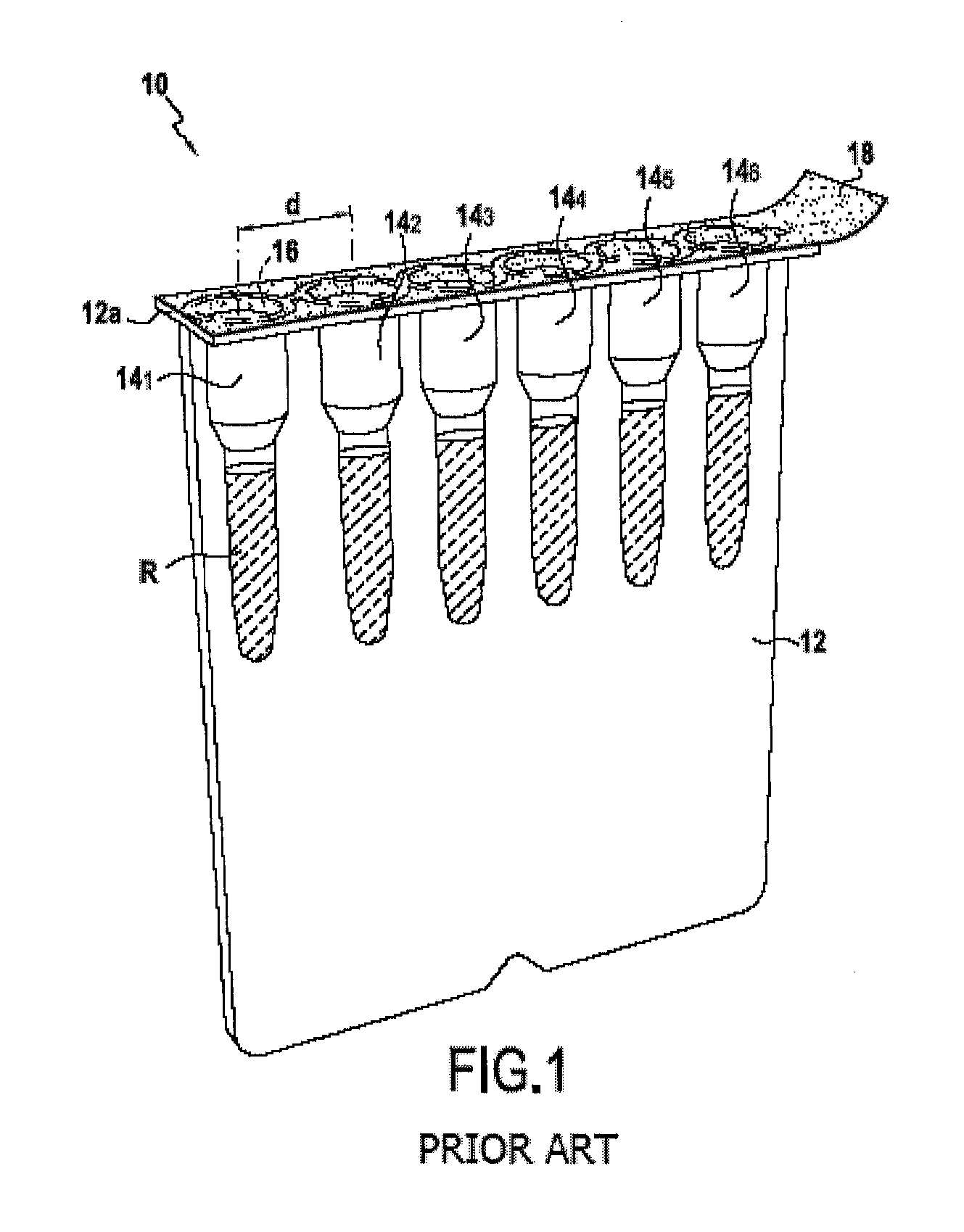 Receptacle of gel card type equipped with a lid comprising a precut