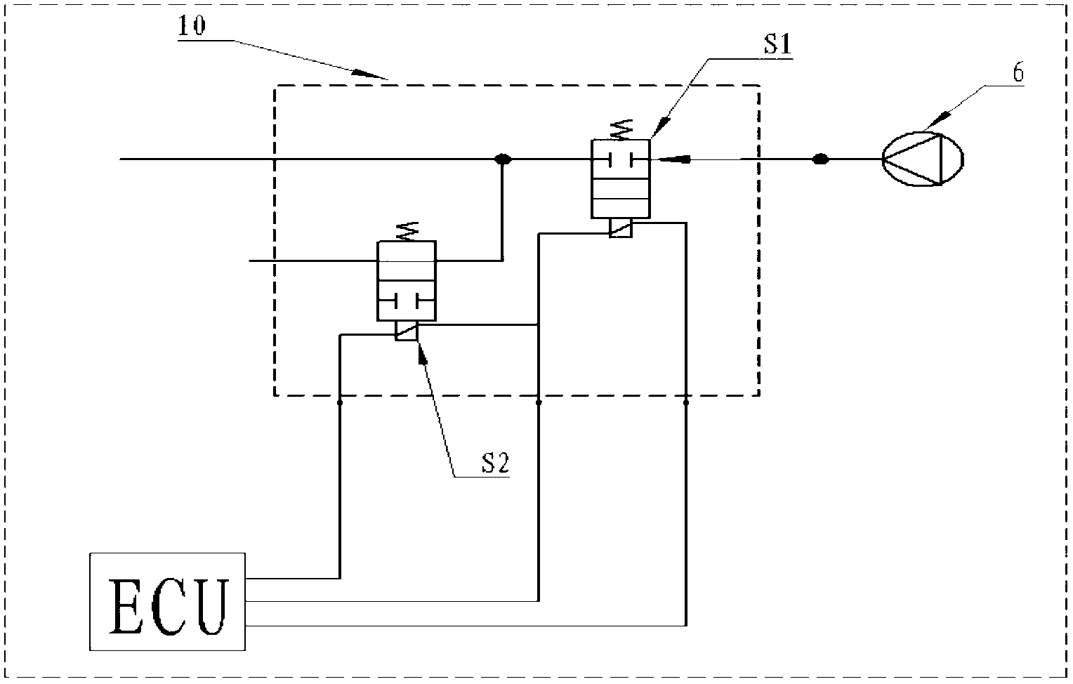 Air-boosting hydraulically driven clutch execution mechanism