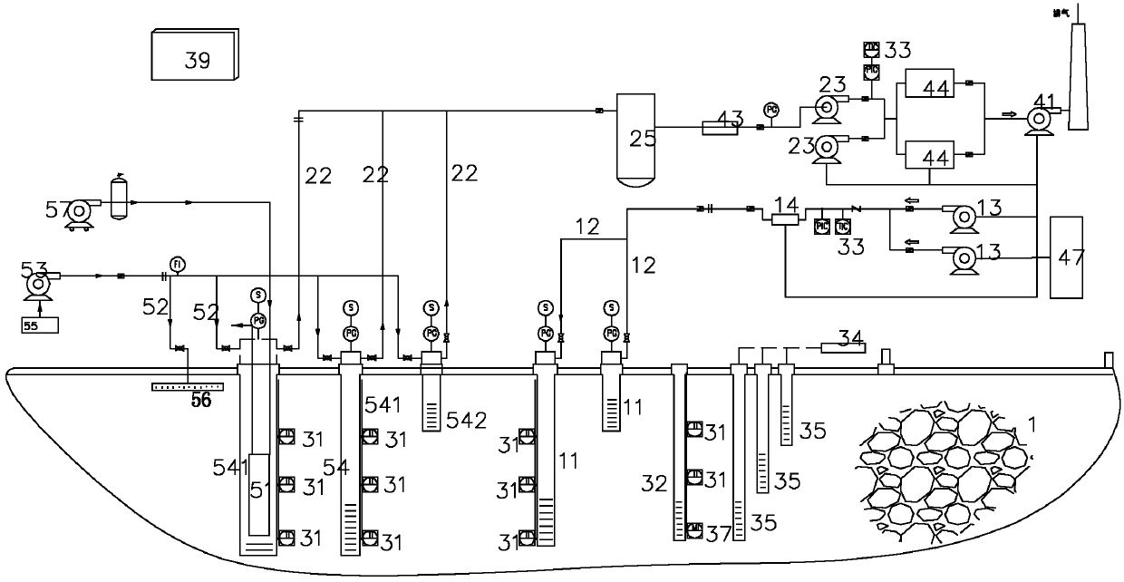 Aerobic treating system and method for refuse landfill