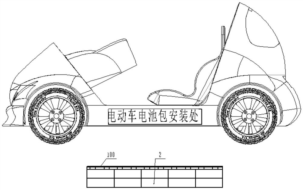 Power assembled battery pack of electric vehicle