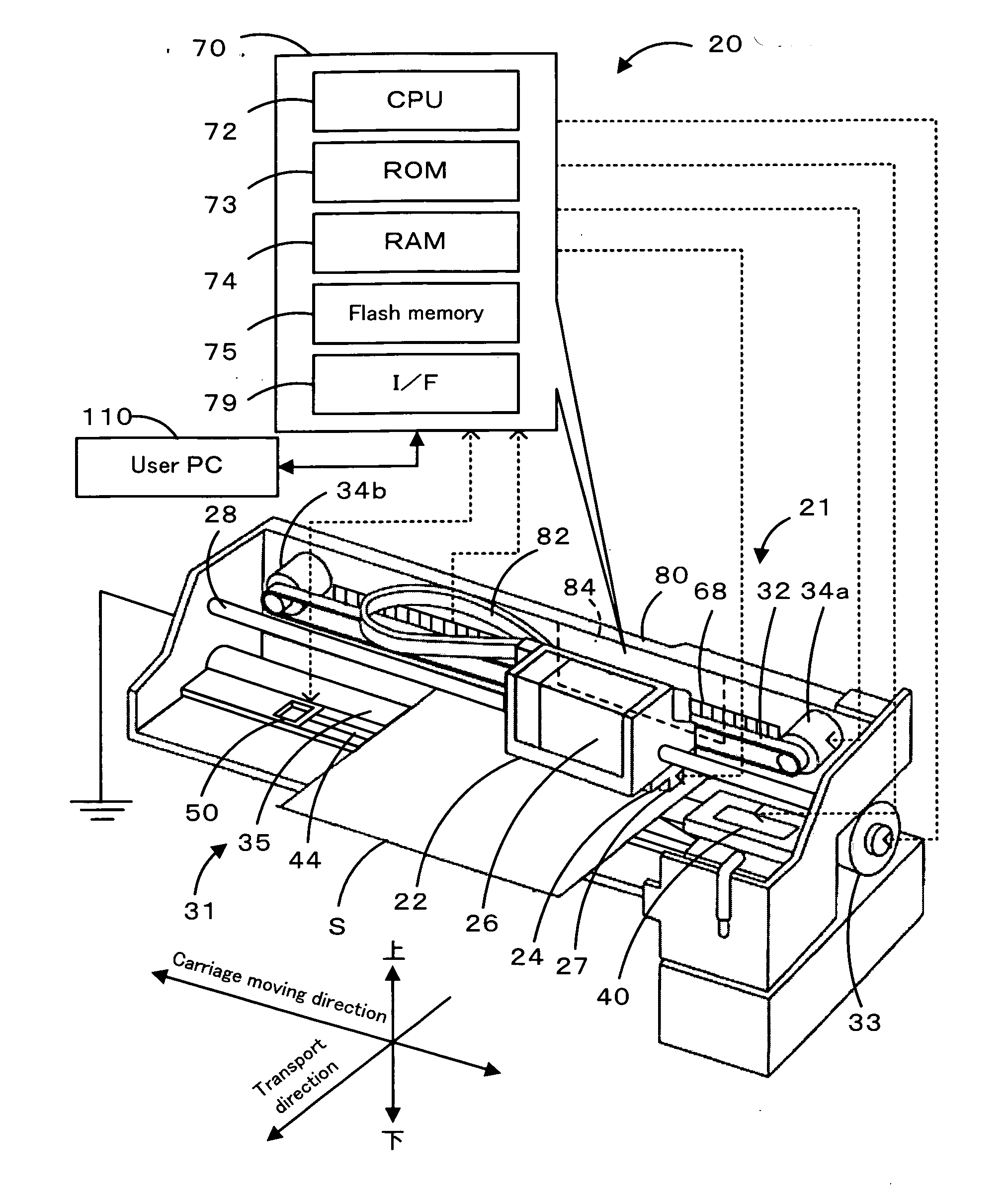 Ink jet recording apparatus, nozzle inspection method and program thereof