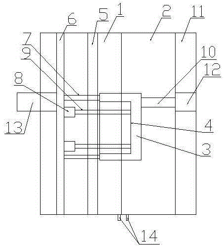 Insulating framework injection mold conducting demolding easily