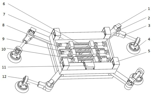 Electromagnetic adsorption type ultrasonic flaw detection robot