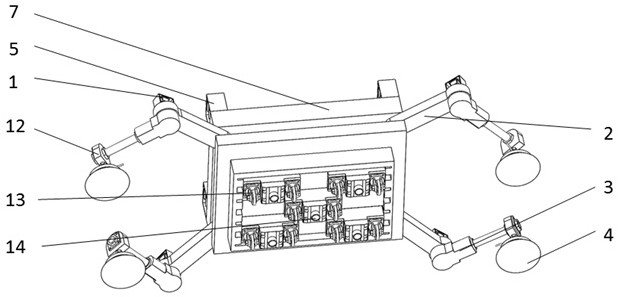 Electromagnetic adsorption type ultrasonic flaw detection robot