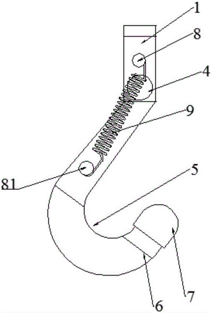 Cast-molded lifting hook