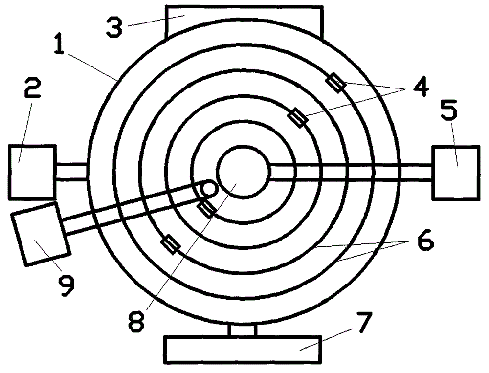 Concentric spherical surface separation plate type spherical main container