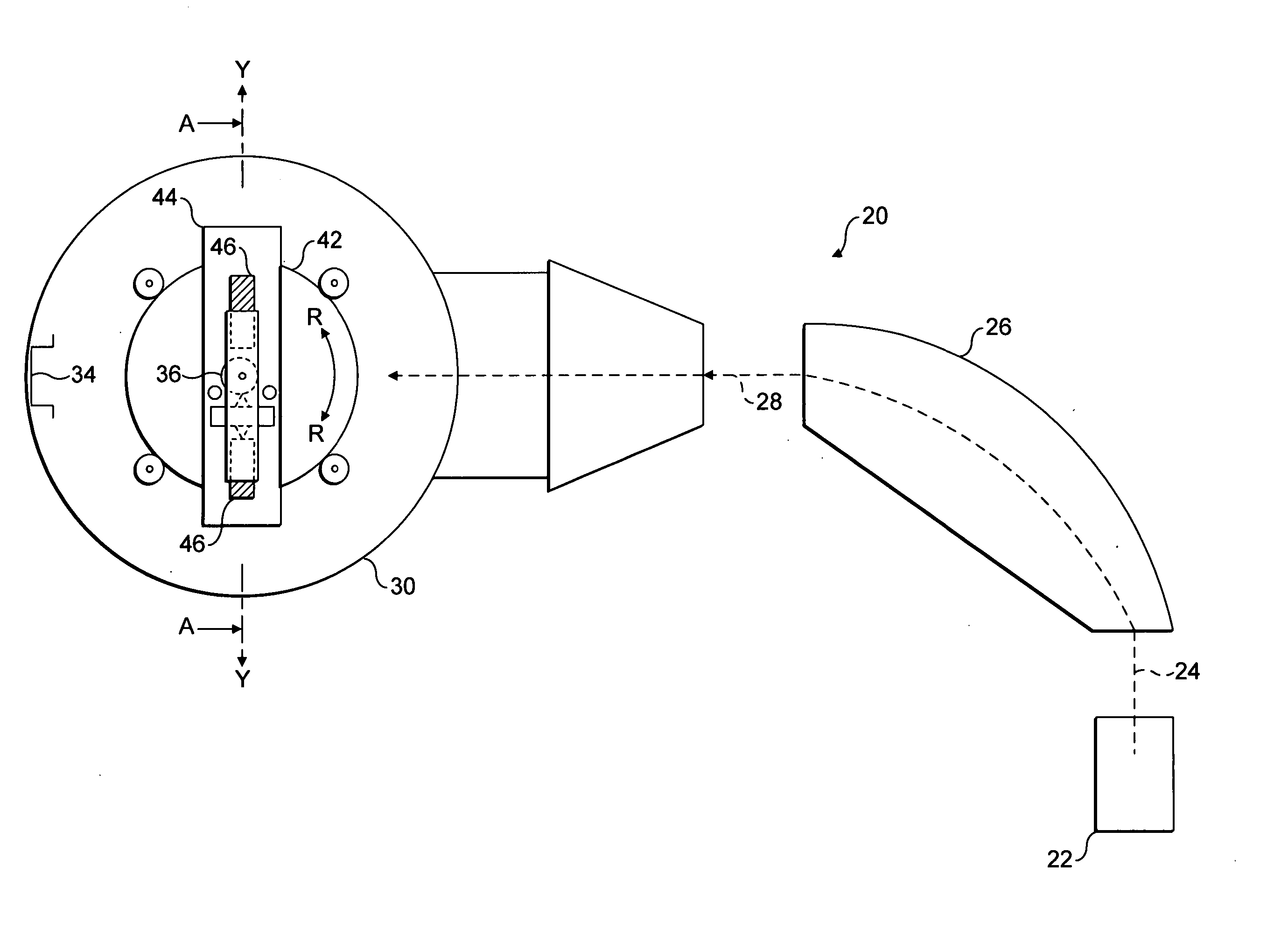 Ion beam monitoring arrangement