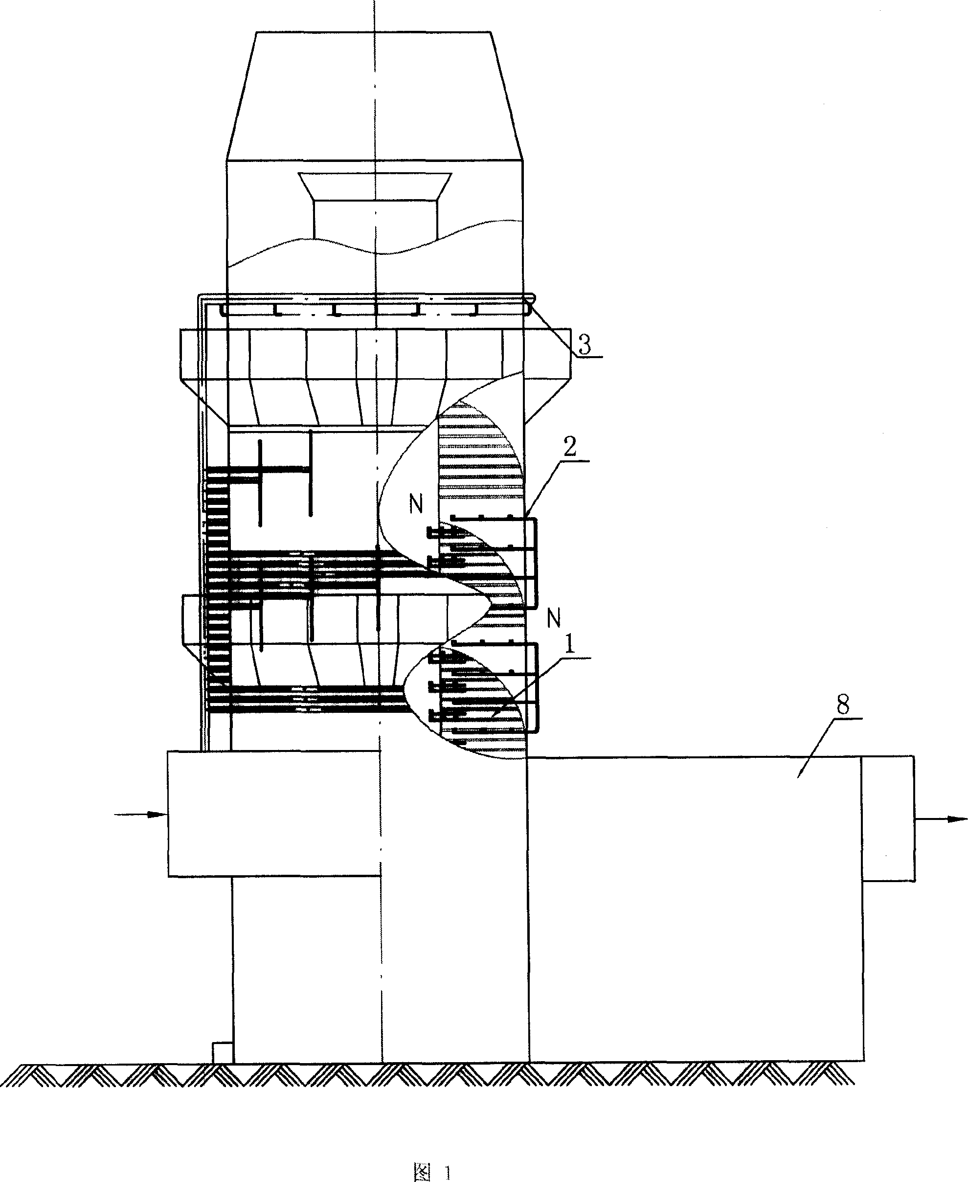 Desulfurizing absorbing separator