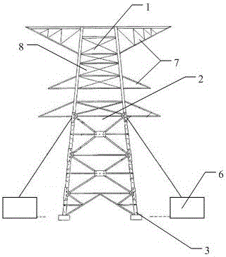 Solar anti-corrosion high-voltage line iron tower monitoring system of power supply system